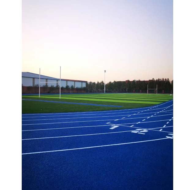 塑料跑道施工實景圖3