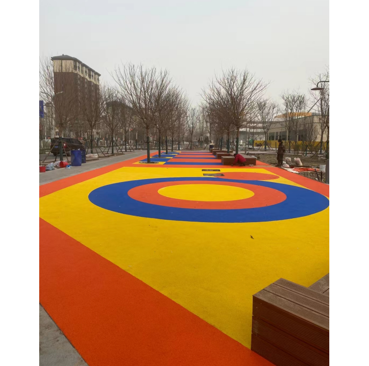 塑膠場地施工實景圖5